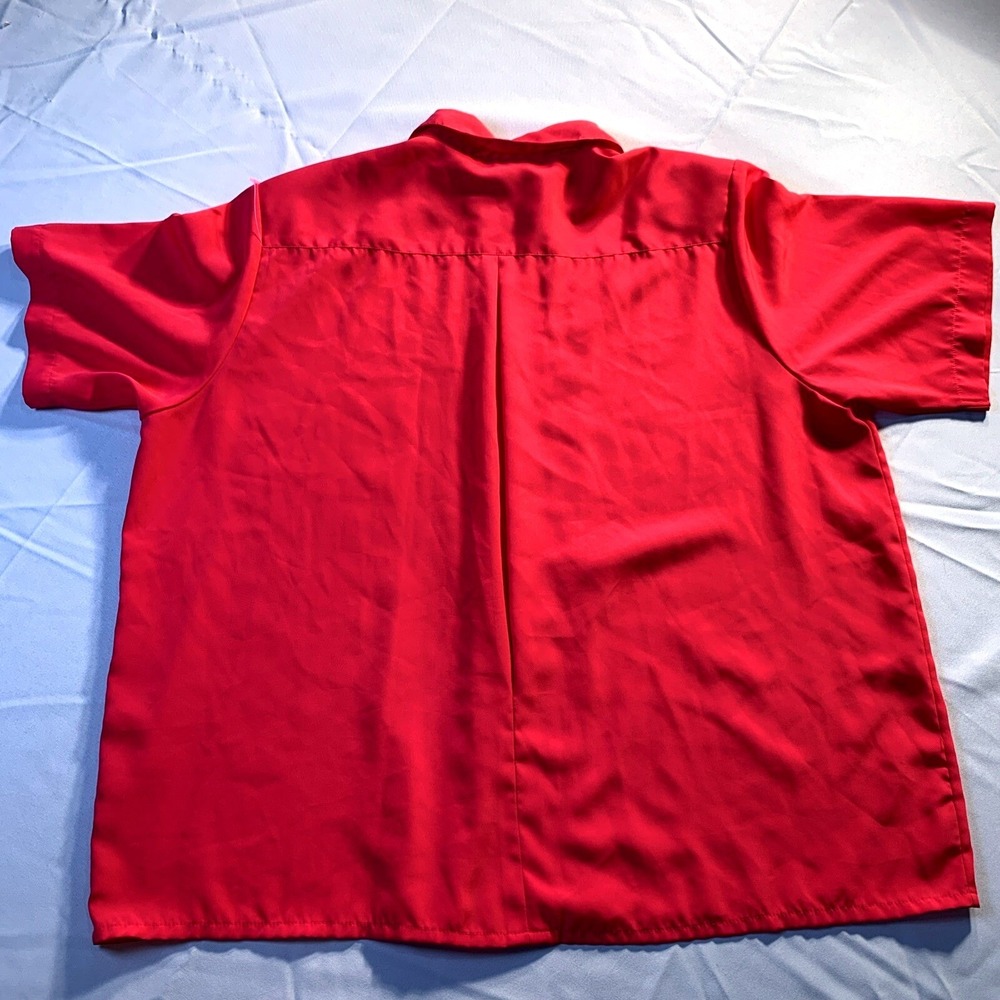 Yves St. Clair Women's 20W Pink Embroidered Button Front Blouse Short Sleeve - Picture 3 of 12